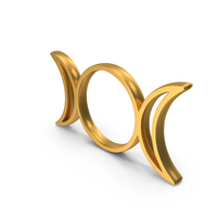 Gold Hecate’s Moon Outline Icon PNG & PSD Images