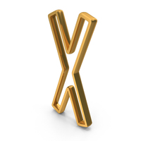 Out Line Nordic Runes Scandinavian Runic Futhark Alphabet Gebu Icon Gold PNG & PSD Images
