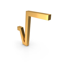 Gold Square Root Symbol PNG & PSD Images