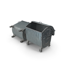 Metal Garbage Containers PNG & PSD Images