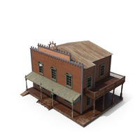 Wild West Large Building PNG & PSD Images