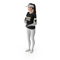 Young Woman With Bionic Arms PNG & PSD Images