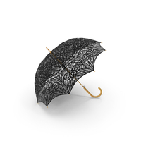 Black Lace Parasol Umbrella PNG & PSD Images