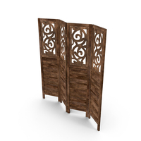 Panel Solid Wood Folding Room Divider PNG & PSD Images