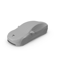 Tesla Model 3 Car Cover White PNG & PSD Images