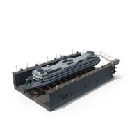Large Ship in Floating Drydock PNG & PSD Images