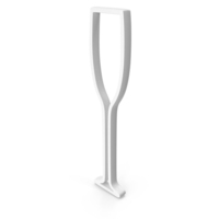 White Champagne Flute Glass Icon PNG & PSD Images