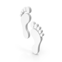 White Human Footprints Icon PNG & PSD Images
