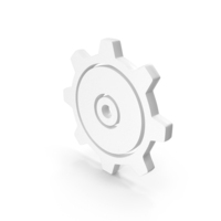 White Gear Symbol PNG & PSD Images