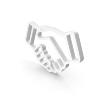 White Handshake Icon PNG & PSD Images