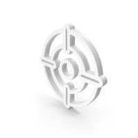 White Target Icon PNG & PSD Images