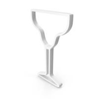 White Margarita Glass Outline Icon PNG & PSD Images