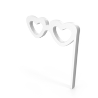 White Photo Booth Party Prop Icon PNG & PSD Images