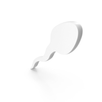White Spermatozoon Icon PNG & PSD Images