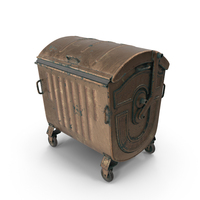 Metal Garbage Container Bronze Oxydation PNG & PSD Images