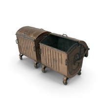 Metal Garbage Containers Bronze Oxydation PNG & PSD Images