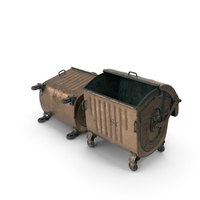 Metal Garbage Containers Bronze Oxidation PNG & PSD Images