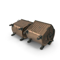 Metal Garbage Containers Bronze Oxidation PNG & PSD Images