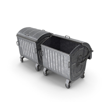 Metal Garbage Containers PNG & PSD Images