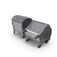 Metal Garbage Containers PNG & PSD Images