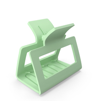 Rectangular Hair Clip Claw Small Green PNG & PSD Images