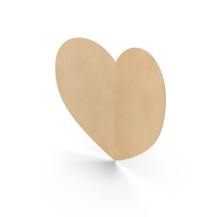 Kraft Paper Heart PNG & PSD Images