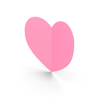 Pink Paper Heart PNG & PSD Images
