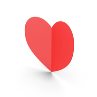 Red Paper Heart PNG & PSD Images