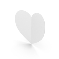 White Paper Heart PNG & PSD Images