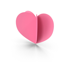 Pink Paper Heart PNG & PSD Images