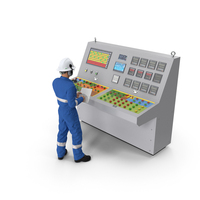 Engineer Takes Reading From Computer Center PNG & PSD Images