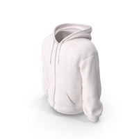 White Zipper Hooded Male Sweatshirt With Pockets PNG & PSD Images