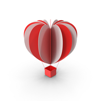 Valentine's Hot Air Balloon PNG & PSD Images