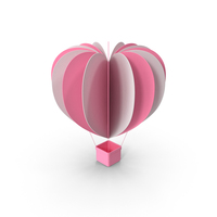 Valentine's Hot Air Balloon PNG & PSD Images
