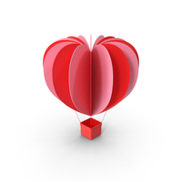 Valentine's Hot Air Balloon PNG & PSD Images