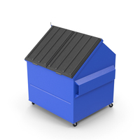 Blue Dumpster On Wheels PNG & PSD Images