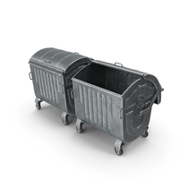 Metal Garbage Containers Damaged Steel PNG & PSD Images