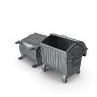 Metal Garbage Containers Damaged Steel PNG & PSD Images