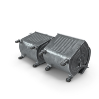 Metal Garbage Containers Damaged Steel PNG & PSD Images