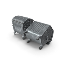 Metal Garbage Containers Damaged Steel PNG & PSD Images