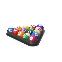 Pool And Snooker Balls Triangle Rack PNG & PSD Images