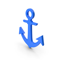 Blue Ship Anchor Symbol PNG & PSD Images