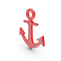 Red Ship Anchor Symbol PNG & PSD Images