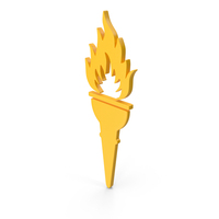 Yellow Torch Symbol PNG & PSD Images