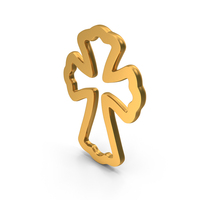 Gold Cross Outline Icon PNG & PSD Images