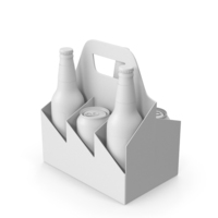 Monochrome Bottle Carrier PNG & PSD Images