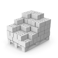 Monochrome Bricks On Pallet PNG & PSD Images