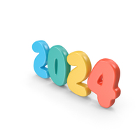 Colorful 2024 Symbol PNG & PSD Images