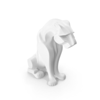 White Cat Sculpture PNG & PSD Images