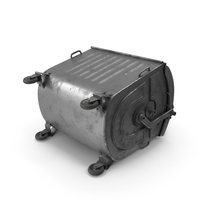Metal Garbage Container Dirty Posed PNG & PSD Images